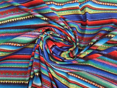 1m Final Remnant Piece- Tapestry Stripe Matte Spandex #14264
