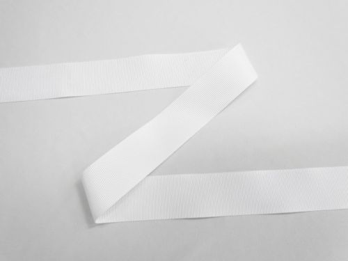 25mm Grosgrain Ribbon- White #T1587