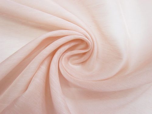 Silk Linen Slub Organza- Dusty Peach Pink #15989