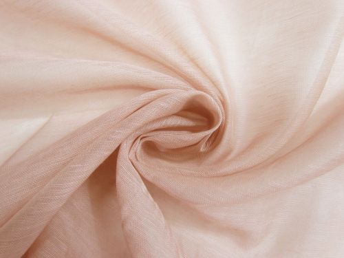 Silk Linen Slub Organza- Vintage Pink #15990