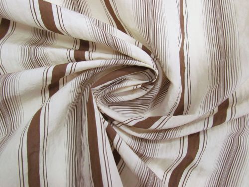 Walnut Stripe Cotton Nylon Taslon #16056