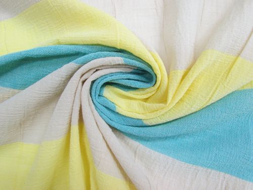 2.6m Final Remnant Piece- Summer Dreaming Crinkle Cotton Gauze #13402
