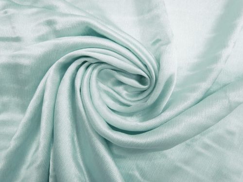 1.8m Final Remnant Piece- Textured Viscose Satin- Pastel Aqua #15392