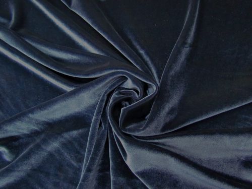 2way Stretch Velvet- Navy