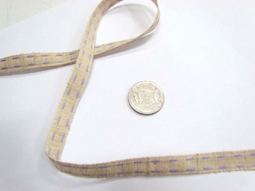 Stitch Natural Ribbon 10mm- Lavender