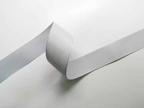 Grosgrain Ribbon 22mm- Silver Grey