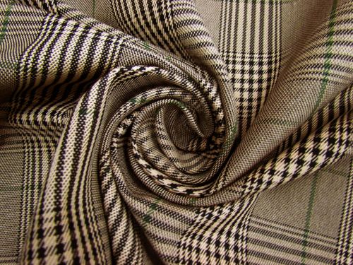 Cotton Blend Rayon Plaid Fabric / Check fabric / tartan check, GSM