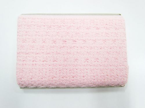 47m card of Dainty Blossom Lace Trim- Pink