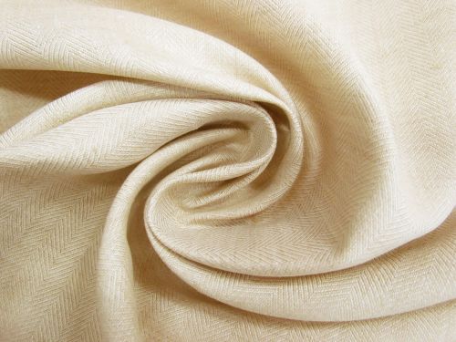 Linen Viscose Blend Herringbone Twill Suiting- Sandcastle Beige #10826