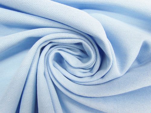 Cotton Blend Pique Knit- Cool Blue #10872