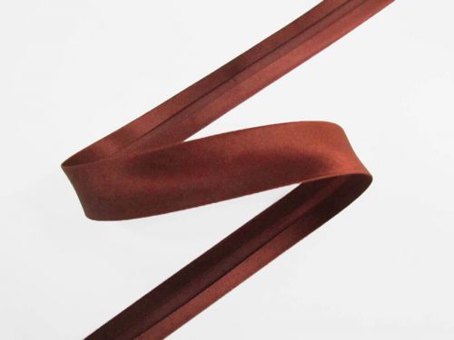 Great value 18mm Satin Bias Binding- Chocolate #T313 available to order online Australia