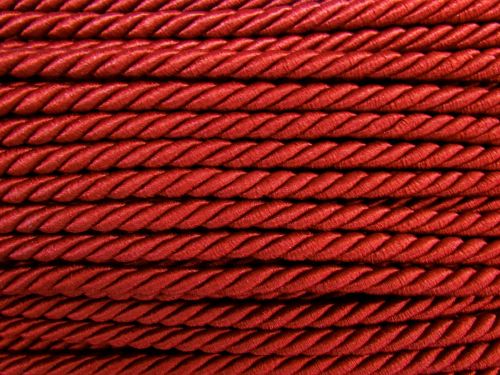 Great value 8mm Twisted Cord Trim- Deep Red #T331 available to order online Australia
