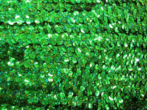 Great value Stretch Sequin Trim- 1 Row- Holographic Emerald #T335 available to order online Australia