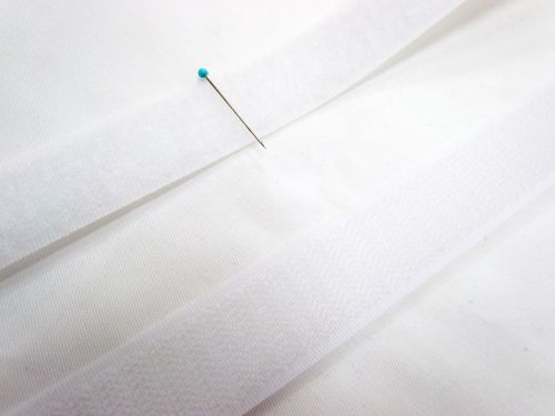 25mm Sew On Hook & Loop Fastener- White