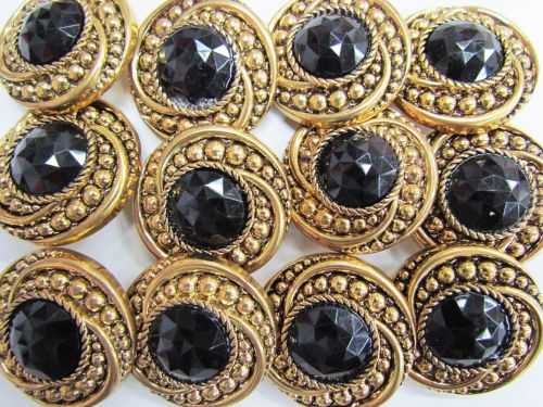 Sultan's Jewels- Black Couture Buttons- CB241