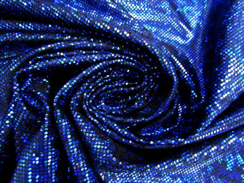 Dark Shattered Glass Spandex- Royal on Black