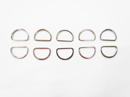 Designer D-Ring Pack of 10- Silver RW254