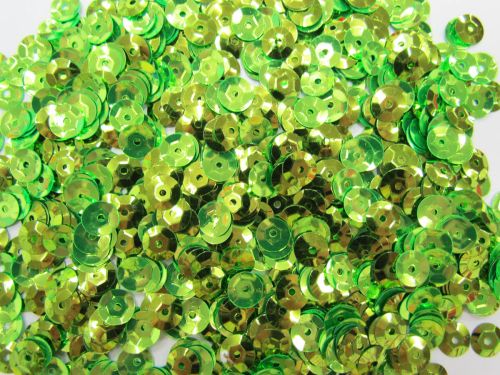 24gm Sequin Pack- Lime Green- 8mm #038