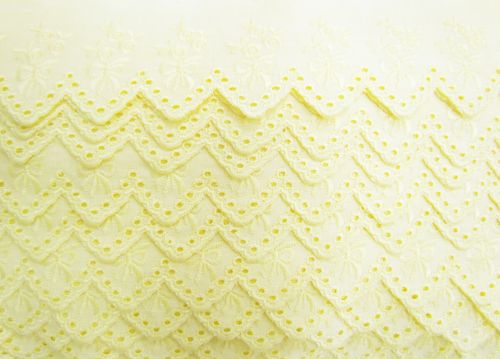 55mm Delightful Bouquet Broderie Anglaise Trim- Sunny Yellow #246