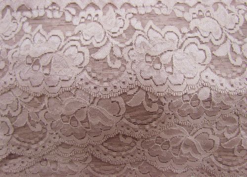 85mm Giselle Stretch Floral Lace Trim- Dusty Rose #261