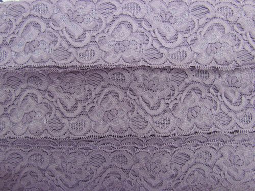 55mm Josephine Stretch Floral Lace Trim- Mauve #265