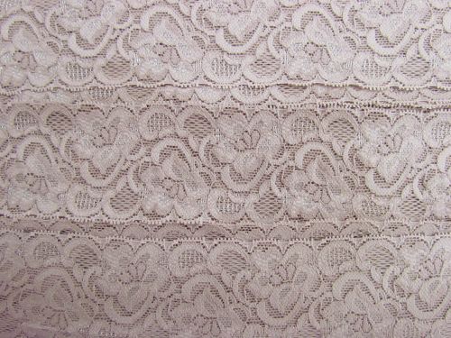 55mm Josephine Stretch Floral Lace Trim- Dusty Rose #267