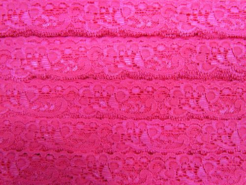 30mm Stretch Lace Trim- Cupid Pink #351