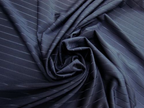 Sheer Detail Stripe Spandex- Navy #3985