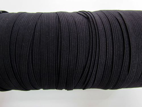 Roll of 6mm Braided Elastic- Black #1001F