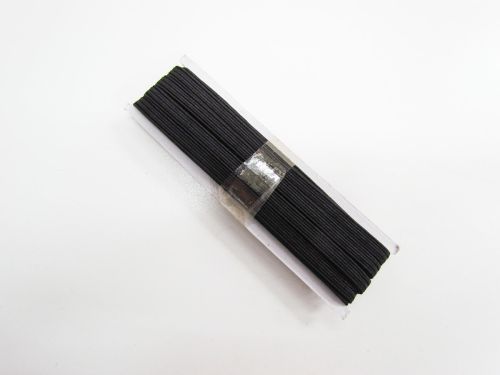 5m Card of 5mm Braided Elastic- Black #1015F