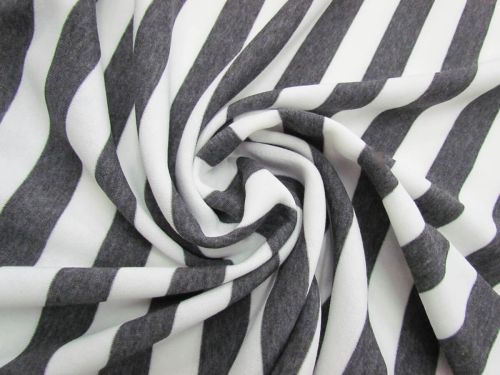 Striped Fleece- Dark Grey #5066