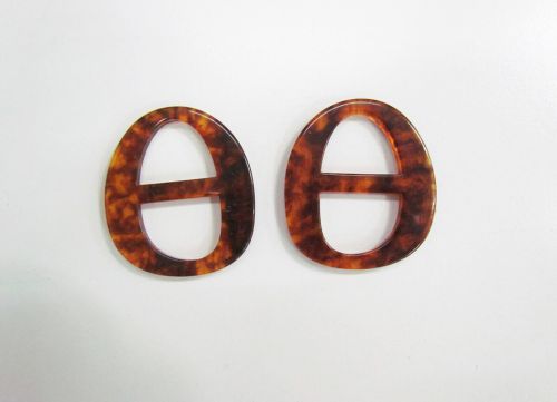 18mm Tortoise Shell Look Slider Buckle RW308- Pack of 2.00