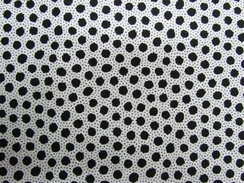Morning Frost Cotton- Freckle Spot Black on White DV2104