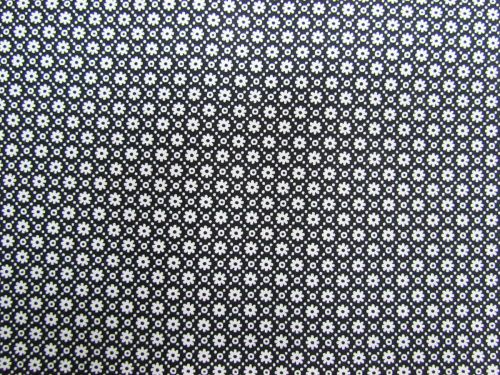 Night & Day Cotton- Daisy Chain Black/White #490