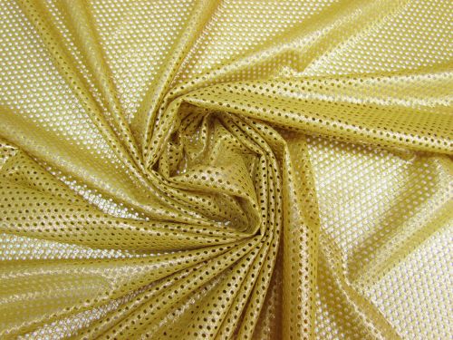 Stretch Eyelet Mesh- Luxe Gold #5531