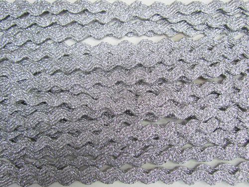 8mm Silver Metallic Ric Rac #555