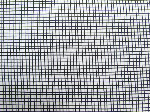 Monochrome Cotton- Grid- Black on White DV3656