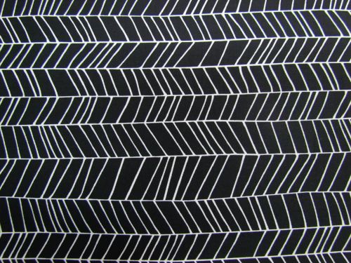 Monochrome Cotton- Odd Stripe- White on Black DV3665