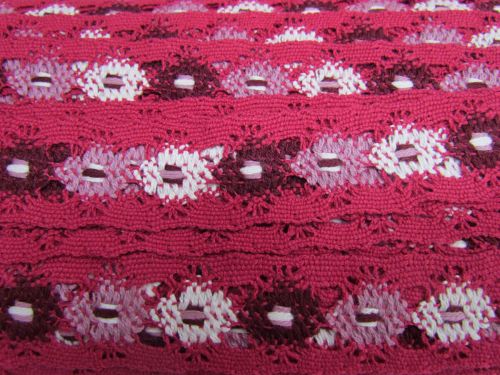 35mm Cotton lace Trim- Raspberry Delight #594