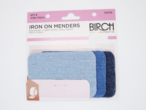 Iron on Menders- Stonewash/Light Denim/Navy Denim- Pack of 8