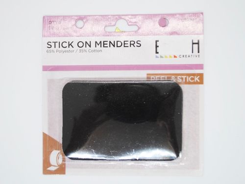 Stick on Mending Patch- Black- Pack of 8