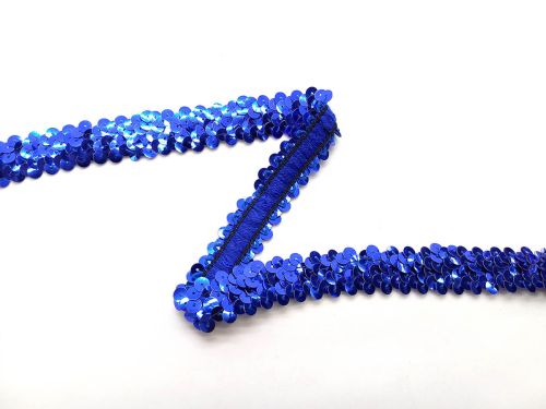 Stretch Sequin Trim- 2 Row- Sapphire