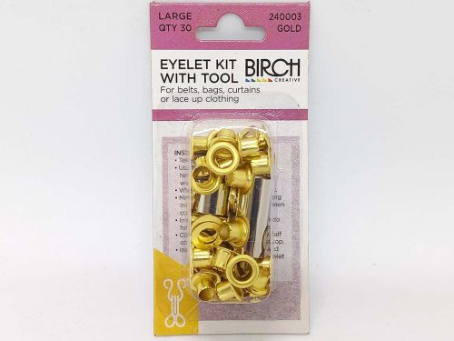 Eyelet Kit with Tool- Large- Gold