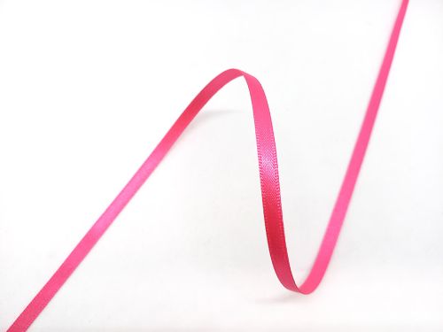 Double Sided Satin Ribbon- 5mm- 72 SHOCKING PINK