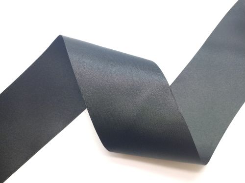 Double Sided Satin Ribbon- 70mm- 10 BLACK