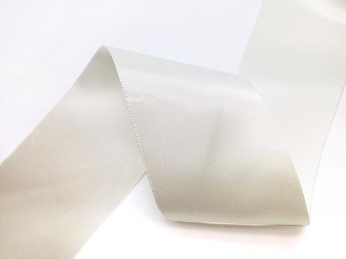 Double Sided Satin Ribbon- 70mm- 419 BRIDAL WHITE