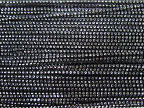 5mm Diamante Chain Trim- Black/Silver #842