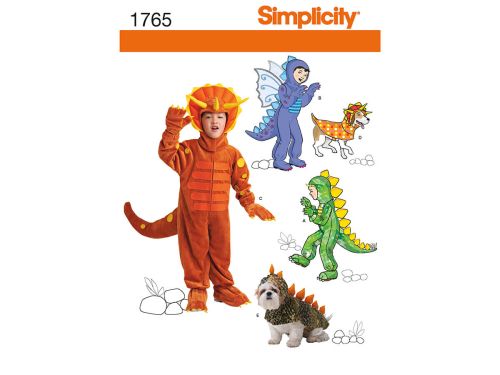 Simplicity Pattern S1765 Child's and Dog Costumes- Size A (3-4-5-6-7-8)