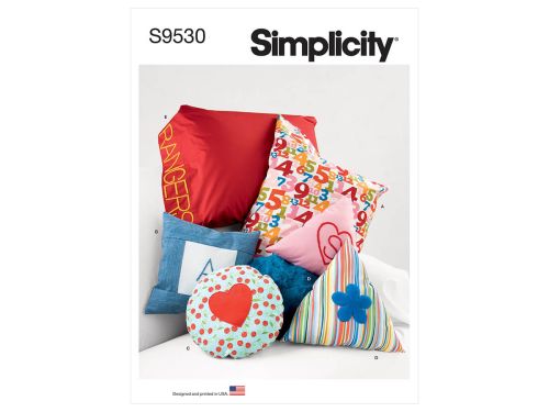 Simplicity Pattern S9530 Pillows in Three Sizes and Pillow Case- Size OS (One Size Only)