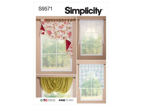 Simplicity Pattern S9571 Valances and Swags- Size OS (One Size Only)